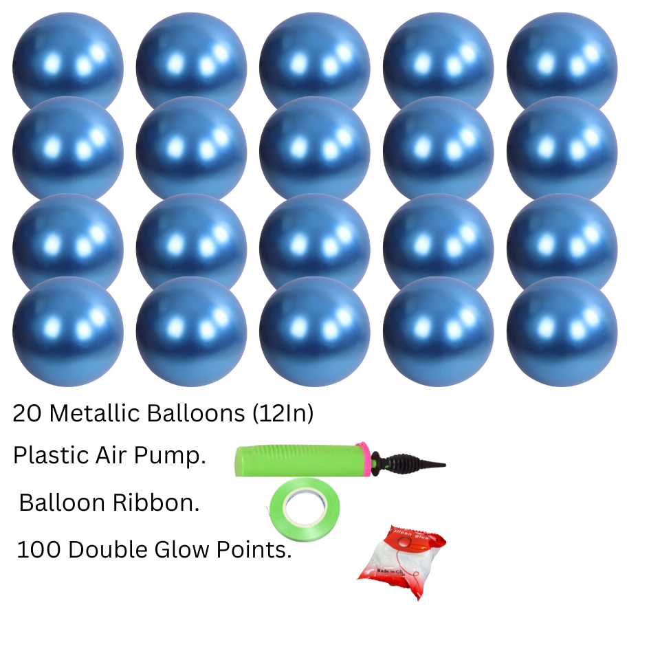 12In Metallic Latex Balloons