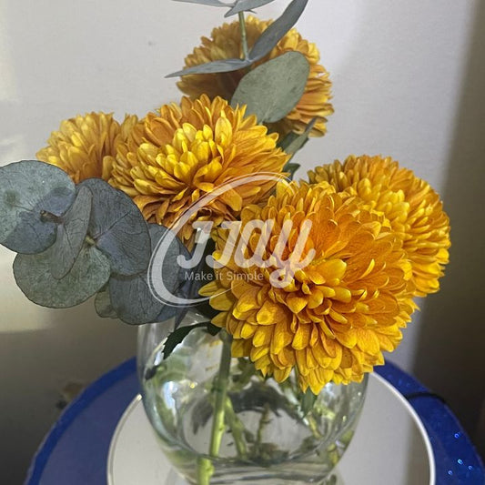 Chrysanthemum Glass Vase