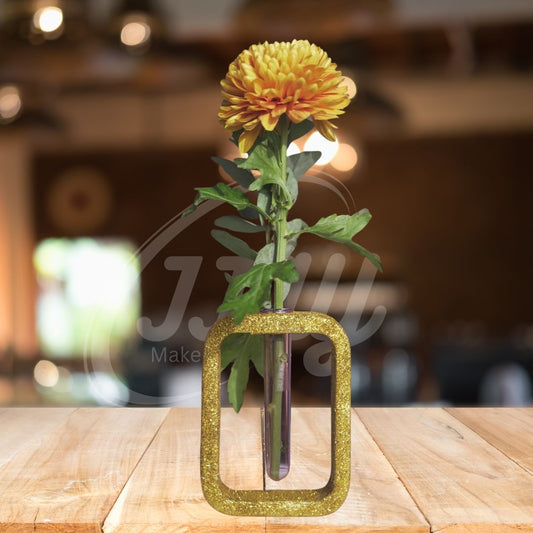 Chrysanthemum Acrylic Tube Flower Vase